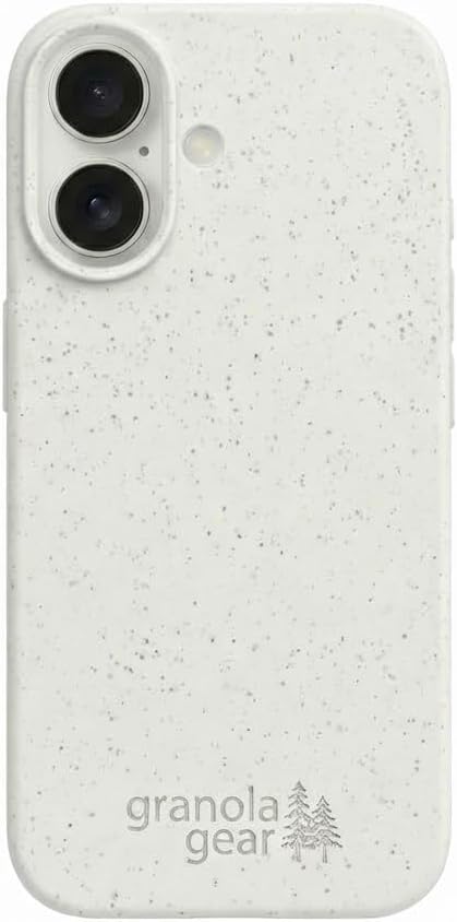 Eco by GranolaGear - Eco-Friendly Phone Case for iPhone 17 - Biodegradable, Compostable, Plastic-Free, Made from Plants - Alpine Snow