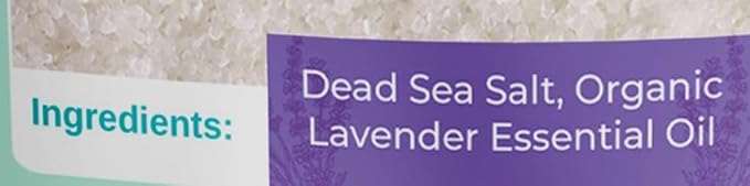 Natural Elephant Dead Sea Lavender Bath Salt Bathing and Foot Soak for Relaxing and Nourishing- 100% Pure with Organic Lavender Essential Oil - Medium Coarse Grain (5 lb (80 oz) Bag)
