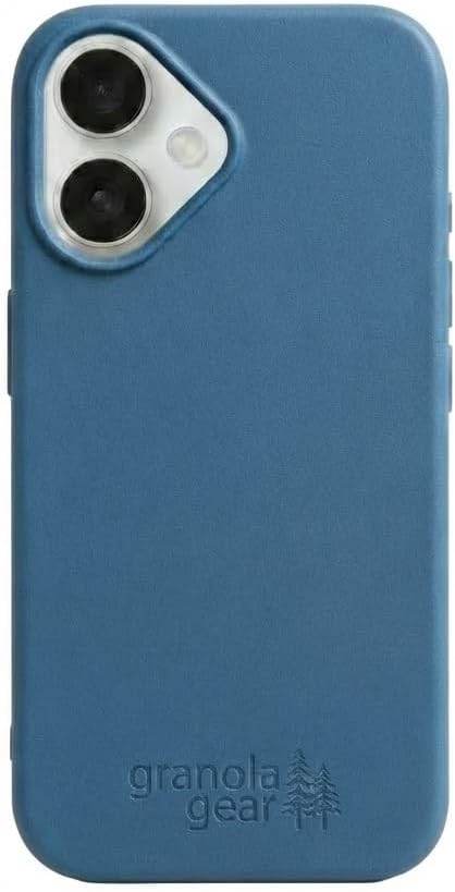 Eco by GranolaGear - Eco-Friendly Phone Case for iPhone 16 - Biodegradable, Compostable, Plastic-Free, Made from Plants - Pacific Blue