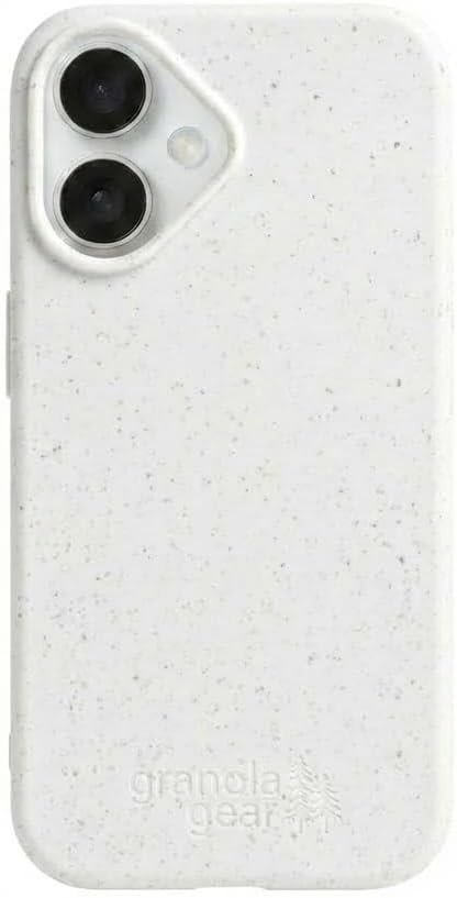 Eco by GranolaGear - Eco-Friendly Phone Case for iPhone 16 - Biodegradable, Compostable, Plastic-Free, Made from Plants - Alpine Snow