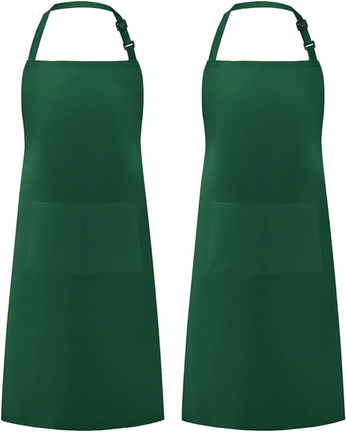 Syntus Apron for Men Women, Adjustable Cooking Kitchen Chef Aprons with 2 Pockets