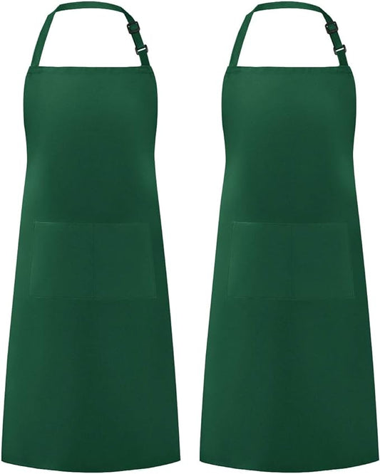 Syntus Apron for Men Women, Adjustable Cooking Kitchen Chef Aprons with 2 Pockets