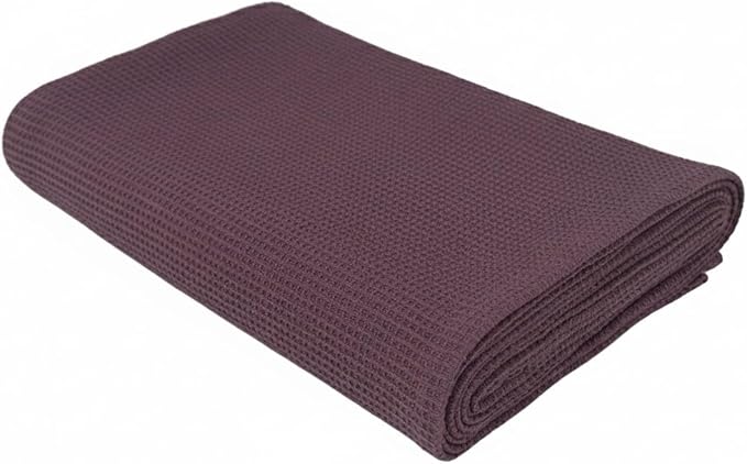 Waffle Bath Towel, 30.5x58 INCHES, 100% Natural Organic Cotton, GOTS Certified Super ABSORBANT & Quick Dry, NO SOFTENERS, Environment Friendly (Burgundy)