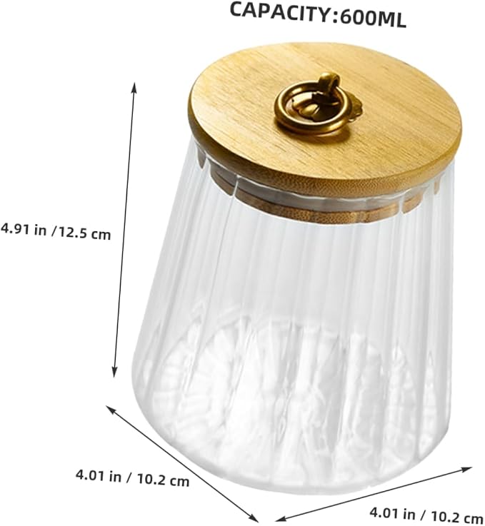 Borosilicate Glass Storage Jars Glass Jar Bamboo Lid Airtight Seal for Kitchen Food Storage