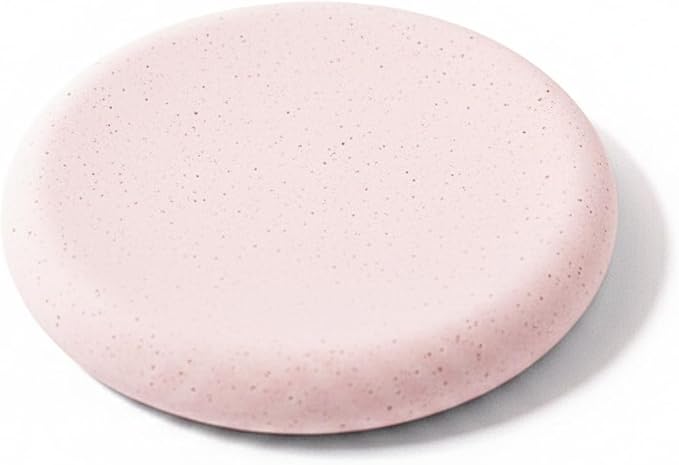 Round Diatomite Soap Dish for Bathroom Sink, Porous Stone Bar Soap Holder Tray, 3.9 Inch Diameter