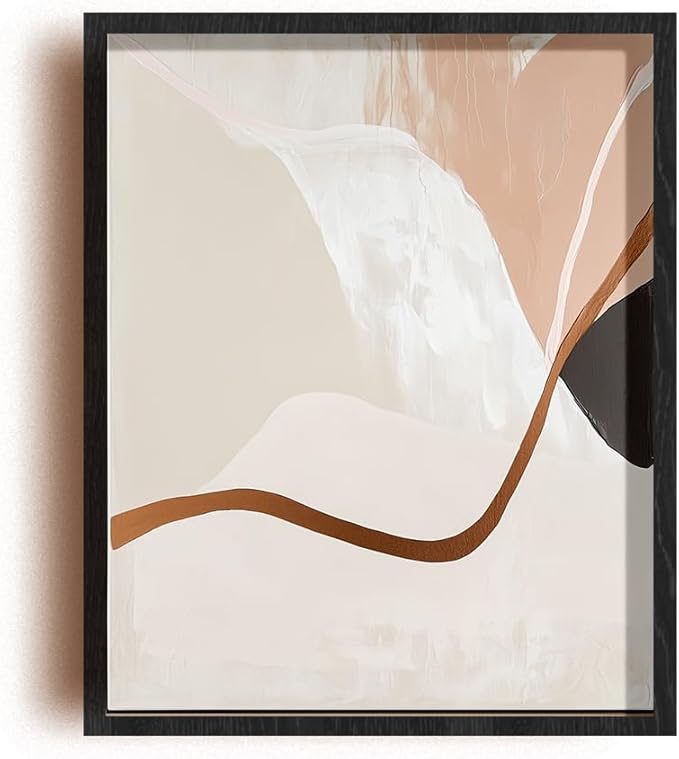 (Unframed) (8x10 IN) Nature-Inspired Lines in Organic Hues | Beautiful Wall Art Poster for Home Decor | Modern Minimalist | Nature-Themed Wall Artwork for Living Room, Bedroom, Office |0i4538WH