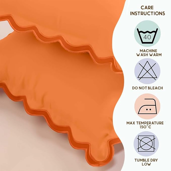 Folkulture Throw Pillow Covers | (12 x 20) Set of 2 Orange Fall Pillow Covers for Fall Living Room Decor | Boho Throw Pillow or Accent Pillow | Lumbar Pillow Cover for Couch
