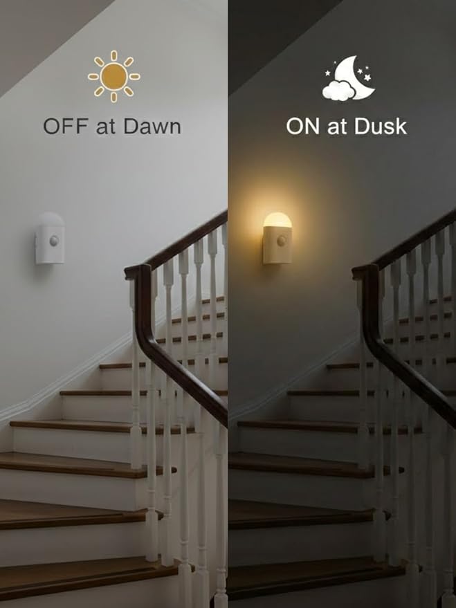 Motion Sensor LED Night Lights Warm White with Adjustable Brightness Rechargeable Battery, with Hook and Stick-On for Cabinet, Wardrobe,Closet,Hallway, Stairs (2 Pack)