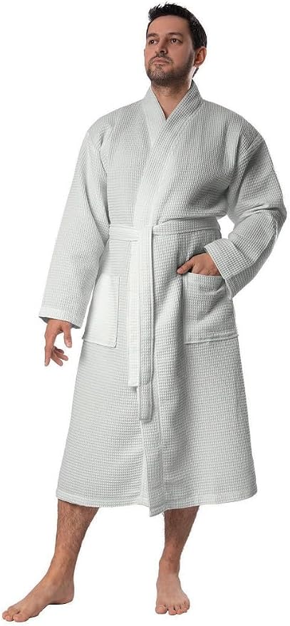 BAGNO MILANO Mens Robes, Waffle Robes For Men, Turkish Cotton Mens Bathrobes
