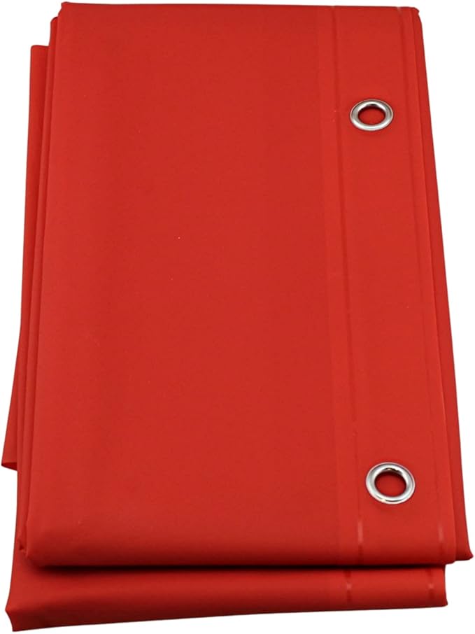 Dependable Industries inc. Essentials Premium 6 Guage EVA Shower Curtain Liner - PVC Free Magnetized Bottom Odorless with Rustproof Grommets (Red)