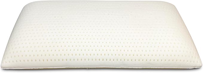OrganicTextiles DS Latex Pillow with Organic Cotton Cover (King Size, Firm) GOTS Certified, Bed Pillow for Sleeping, Neck Pain Relief Help, Head Support, for Side Back Stomach Sleeper