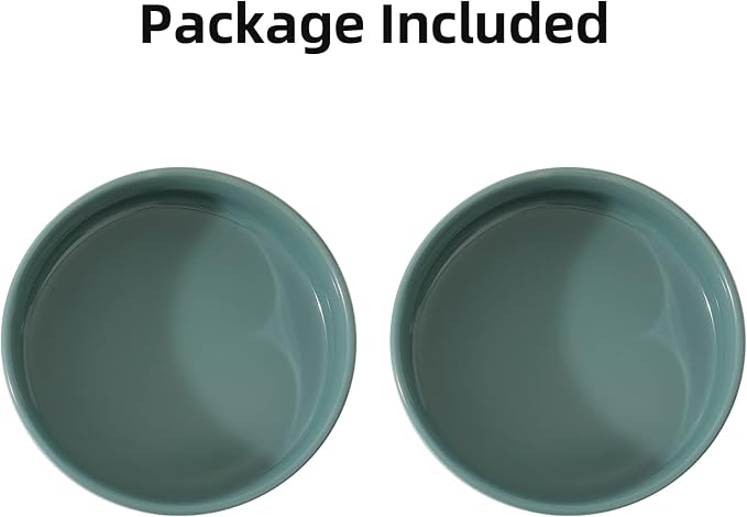 Havniva Cat Bowls Water Bowl Set of Two, 6.1” Ceramic Cat Food and Water Bowl Whisker Friendly Pet Food Bowls for Indoor Cats, Wide Cat Water Dish Prevent Whisker Fatigue Non Slip Cat Feeder
