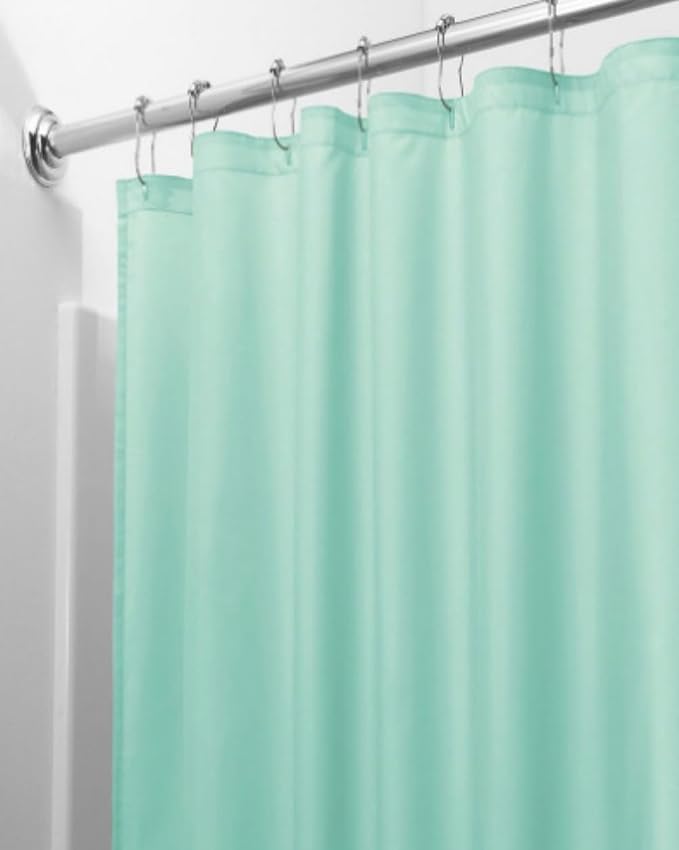 Shower Curtain Liner, 72" W X 72''H - PVC-Free, 6G PEVA Shower Curtain with 12 Rust Proof Grommets and Magnet-Weighted Bottom Hem - Moisture Stain Proof Shower Curtain Liner (Green)