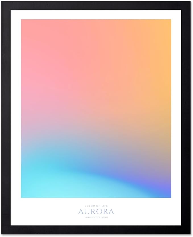 Monem Art Aurora Gradient Abstract Print - Minimalist Geometric Color Field Poster - Wall Decor for Living Room, Bedroom or Office - 16x20 Unframed Wall Art by Rs Lab Studio