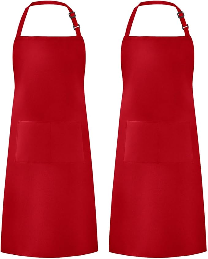 Syntus Apron for Men Women, Adjustable Cooking Kitchen Chef Aprons with 2 Pockets