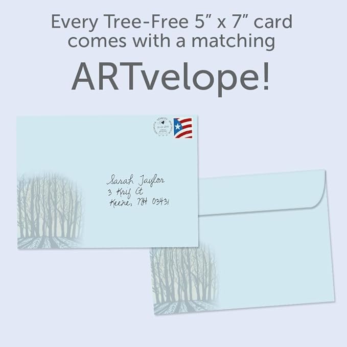 Tree-Free Greetings Solstice Cards and Envelopes, Set of 10, 5 x 7", Winter Solstice (HB93353)