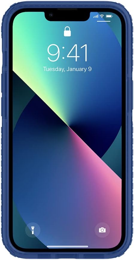 Incipio Grip Series Case for 6.1-Inch iPhone 13 Pro, Classic Blue/Clear