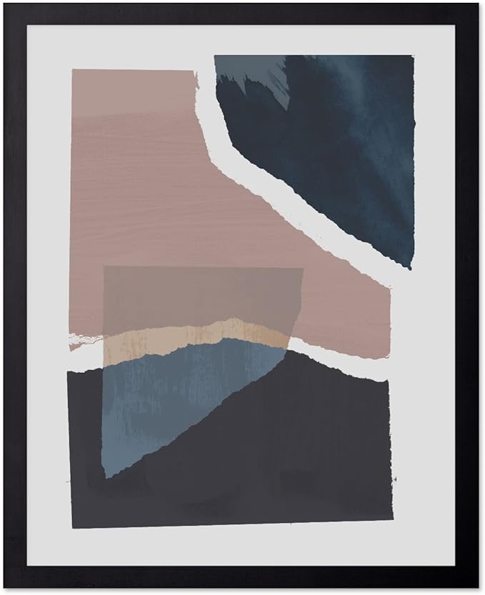 Monem Art Torn Paper Abstract Collage Print - Minimalist Scandinavian Art Poster - Wall Decor for Living Room, Bedroom or Office - 8x10 Unframed Wall Art by Mareike Bohmer