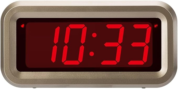 Alarm Clock for Bedrooms, LED Digital Clock Battery Operated Small Wall Clock with 3 Level Brightness Adjustable,Snooze,12/24Hr,1.2" Digital Display for Desk, Bebside,Table, Travel