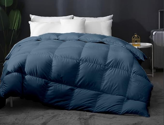 9.8 NEWTON Eco Friendly All Season Down Alternative Comforter 1000-TC 100% Microfiber Cotton with Corner Tabs Eastern King Size Quilt Set Bedspread 128x120 Solid/Plain Comforter Set