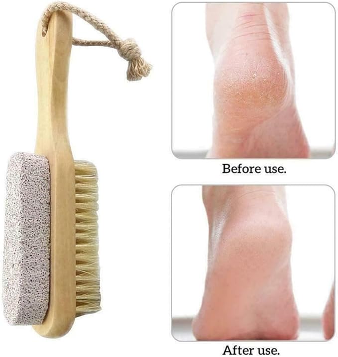 Dry Brushing Body Brush Set, Natural Boar Bristle Dry Brush, Bamboo Exfoliating Body, Face, Foot, Long Handle Back Scrubber Brush for A Glowing Skin, 5 Pack