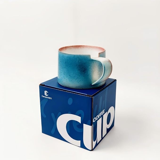Handmade Stoneware Coffee Mug with Ombre Glaze | Artisan ceramic cup for home, office, and thoughtful gifting