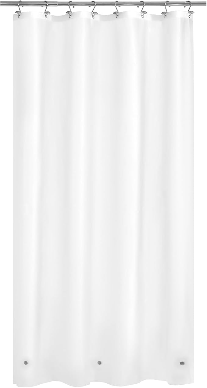 Mrs Awesome Narrow Frost Shower Curtain Liner with 3 Magnets, 48x72 Frosted PEVA Shower Liner, Light Weight Plastic Shower Curtain for Bathroom, Waterproof,Frost