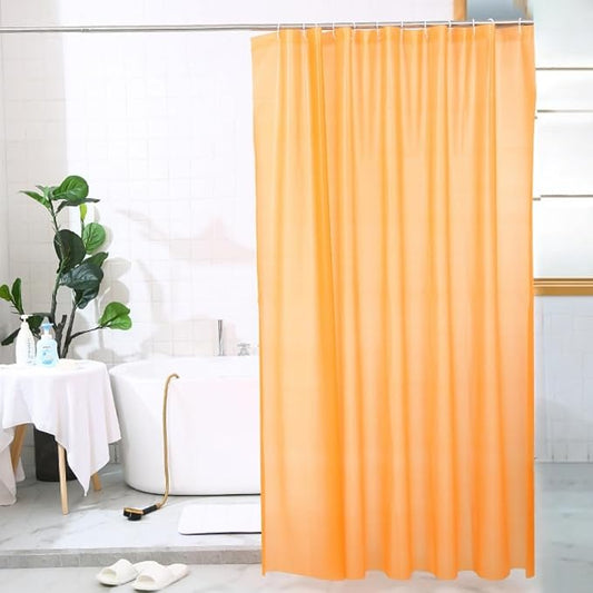 Shower Curtain Liner, 72" W X 72''H - PVC-Free, 6G PEVA Shower Curtain with 12 Rust Proof Grommets and Magnet-Weighted Bottom Hem - Moisture Stain Proof Shower Curtain Liner (Orange)