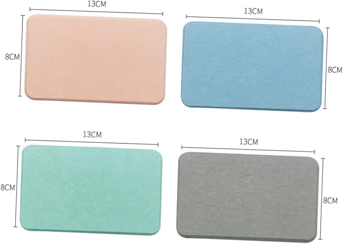 Garneck Diatomite Soap Holder Grey Absorb Water Deodorize Non Slip Dry Cushion for Bathroom Kitchen Shower Soap Dish Tray