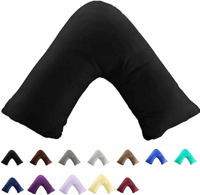 TAOSON 100% Cotton 300 Thread Count Envelope Style V Shaped/Tri/Boomerang Standard Pillow Case Cushion Cover Only Cover No Insert (Aqua Blue Flamingos)
