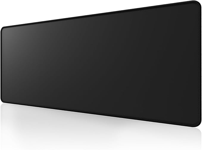 ALOANES Large Gaming Mouse Pad with Non-Slip Rubber Base,Stitched Edge,Desk mat for Laptop,Computer & PC, Wristing Pad for Gamer,Office & Home,Classic Black XL 27.6"x 11.8"x 0.12"