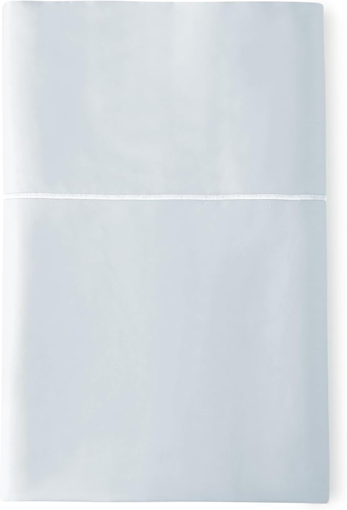 Certified Organic Full Flat Sheet Only - 100% Organic Cotton Top Sheet with Luxurious Soft and Breathable 300 Thread Count Sateen Weave Finish - GOTS & Fairtrade Certified (Powder, Full)
