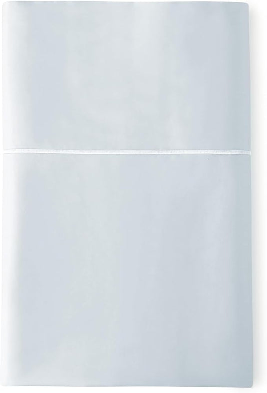 Certified Organic King Flat Sheet Only - 100% Organic Cotton Top Sheet with Luxurious Soft and Breathable 300 Thread Count Sateen Weave Finish - GOTS & Fairtrade Certified (Powder, King)