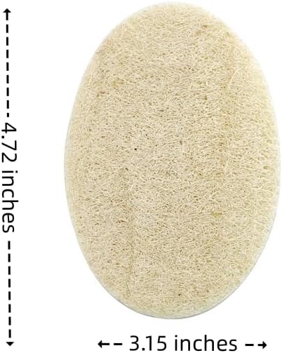 WOCATS 6 Pack Natural Loofah Sponges for Dishes & Bath - Biodegradable, Eco-Friendly Kitchen Scrubber & Body Exfoliator, Non-Scratch, Durable, Reusable