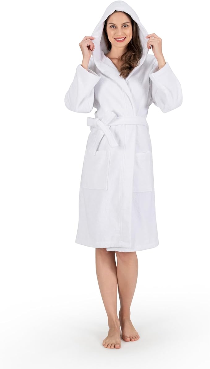 Nine West Women's Hooded Terry Bathrobe