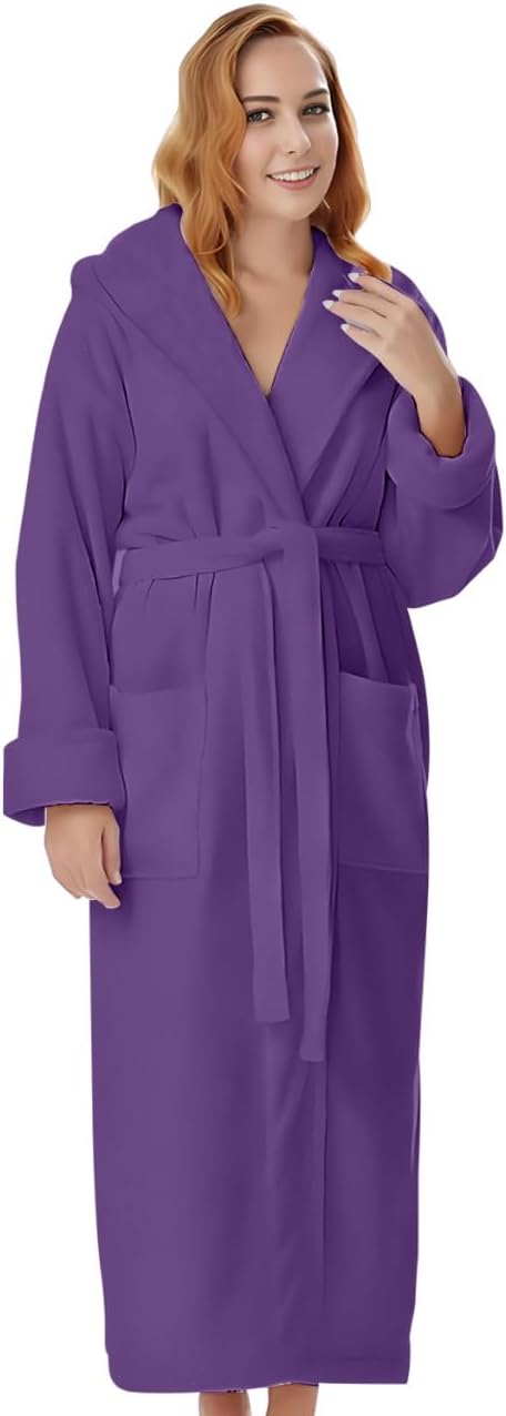 KAHAF COLLECTION Cotton Terry Robes for Women and Men, Terry Shawl Collar Bathrobe, ONE SIZE - UNISEX Men & Women Spa Robe