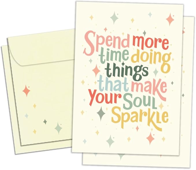 Tree-Free Greetings - Birthday Cards - Artful Designs - 2 Cards + Matching Envelopes - Made in USA - 100% Recycled Paper - 5 x 7 - Soul Sparkle (GT65292)