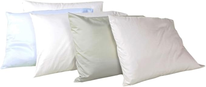 White Lotus Home 100% Organic Cotton Sleep Pillow with Organic Sateen Outer Case | 20x26 - Standard Soft Pillow