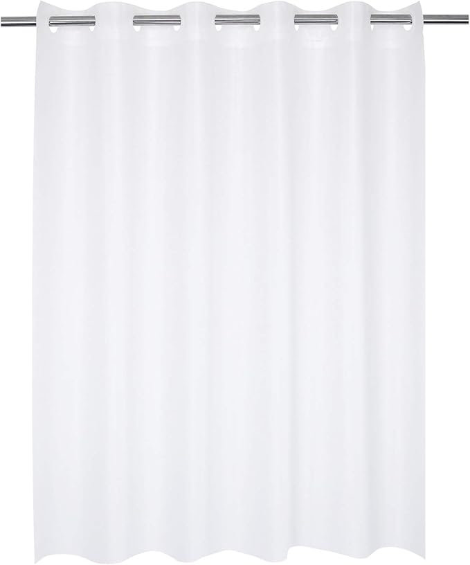 River Dream Hotel Grade No Hooks Needed Waterproof Shower Curtain or Liner,Frost (PEVA, 71" x 74")