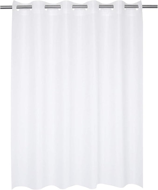 River Dream Hotel Grade No Hooks Needed Waterproof Shower Curtain or Liner,Frost (PEVA, 71" x 74")