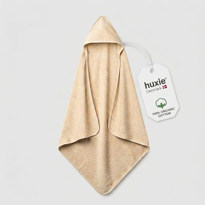 Hooded Baby Towels – 100% Organic Cotton Baby Bath Towels – Baby Boy and Girl Newborn Essentials - Super-Soft and Absorbent. (Fog)