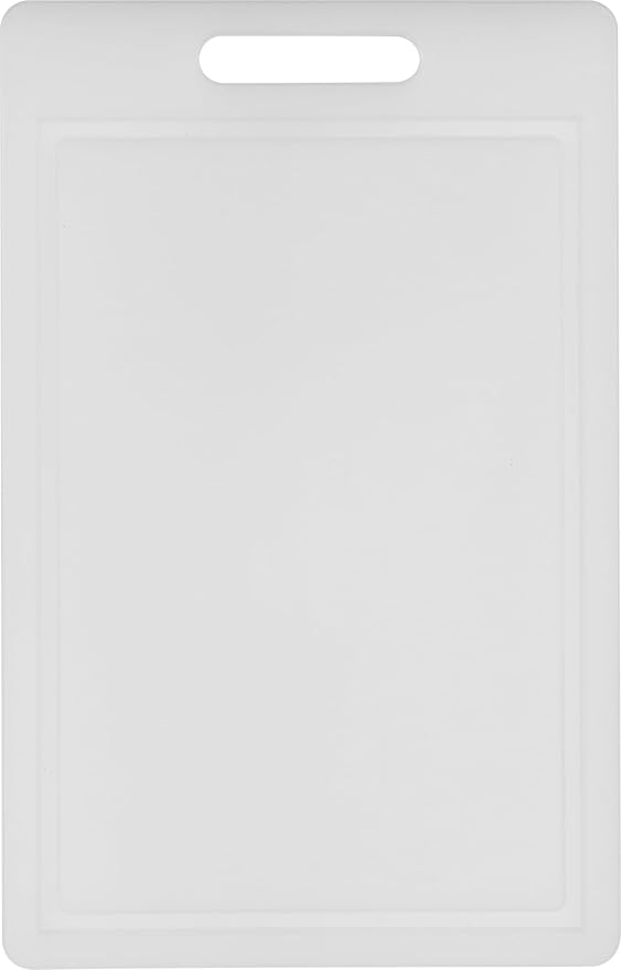 GoodCook Everyday 10" x 15.5" Reversible Cutting Board, Polyethylene Chopping Board with Juice Groove, Non-Porous Durable Kitchen Board, Double-Sided Cutting Surface, Easy-to-Handle