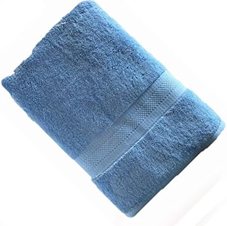 ORGANIC TEXTILES 100% Organic Cotton Bath Towel (Blue), GOTS Certified, Highly Absorbent, Skin Sensitive, Plush Soft and Luxurious, Machine Washable, Premium Design, Durable