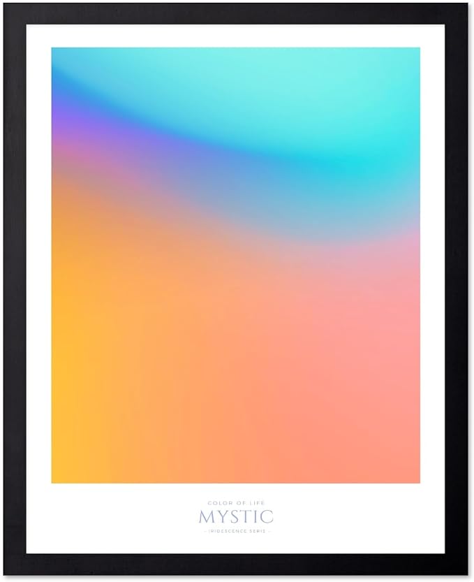 Monem Art Mystic Iridescent Gradient Print - Minimalist Abstract Color Field Poster - Wall Decor for Living Room, Bedroom or Office - 8x10 Unframed Wall Art by Rs Lab Studio