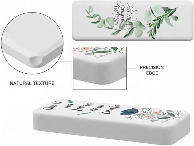 Diatomaceous Earth Soap Dish, Rectangular Stone Bar Soap Holder for Bathroom Sink, Shower Ledge & Kitchen Counter, Absorbent Tray (1 Pack)