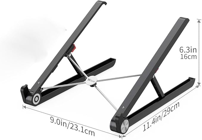 Adjustable Laptop Stand for Desk, Portable Notebook Riser Fits 18 17 16 15 14 13 12 Inch Gaming Laptops & All Computers, Reinforced Nylon+304 Stainless Steel+Silicone, Ergonomic Desktop Stand Holder