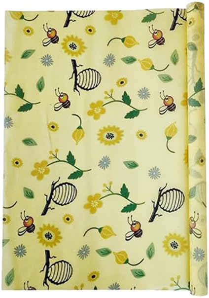 TopHomer Eco-Friendly Beeswax Food Wraps, Bread Sandwich Wrapper - Organic, Sustainable, Zero Waste, Reusable Plastic-Free Food Storage Wrap (Sunflower Honey)