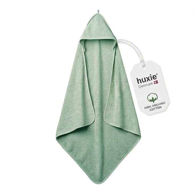 Hooded Baby Towels – 100% Organic Cotton Baby Bath Towels – Baby Boyl Newborn Essentials - Super-Soft and Absorbent.(Roman Green)