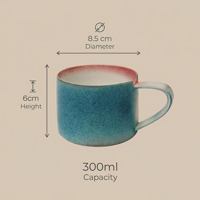 Handmade Stoneware Coffee Mug with Ombre Glaze | Artisan ceramic cup for home, office, and thoughtful gifting