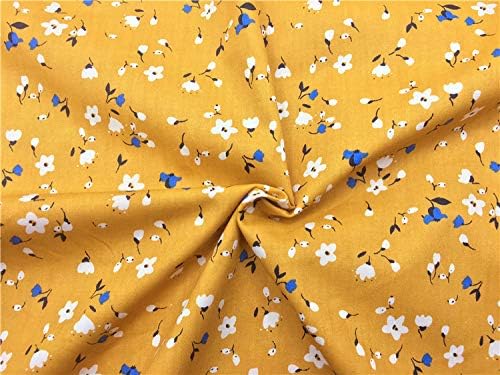 TAOSON 100% Cotton 300 Thread Count Body Pillow Cover Pillowcase Pillow Protector Cushion Cover with Zippers Only Cover No Insert (White Floral & Dark Apricot Yellow,21"x54") Fits 20 x 54